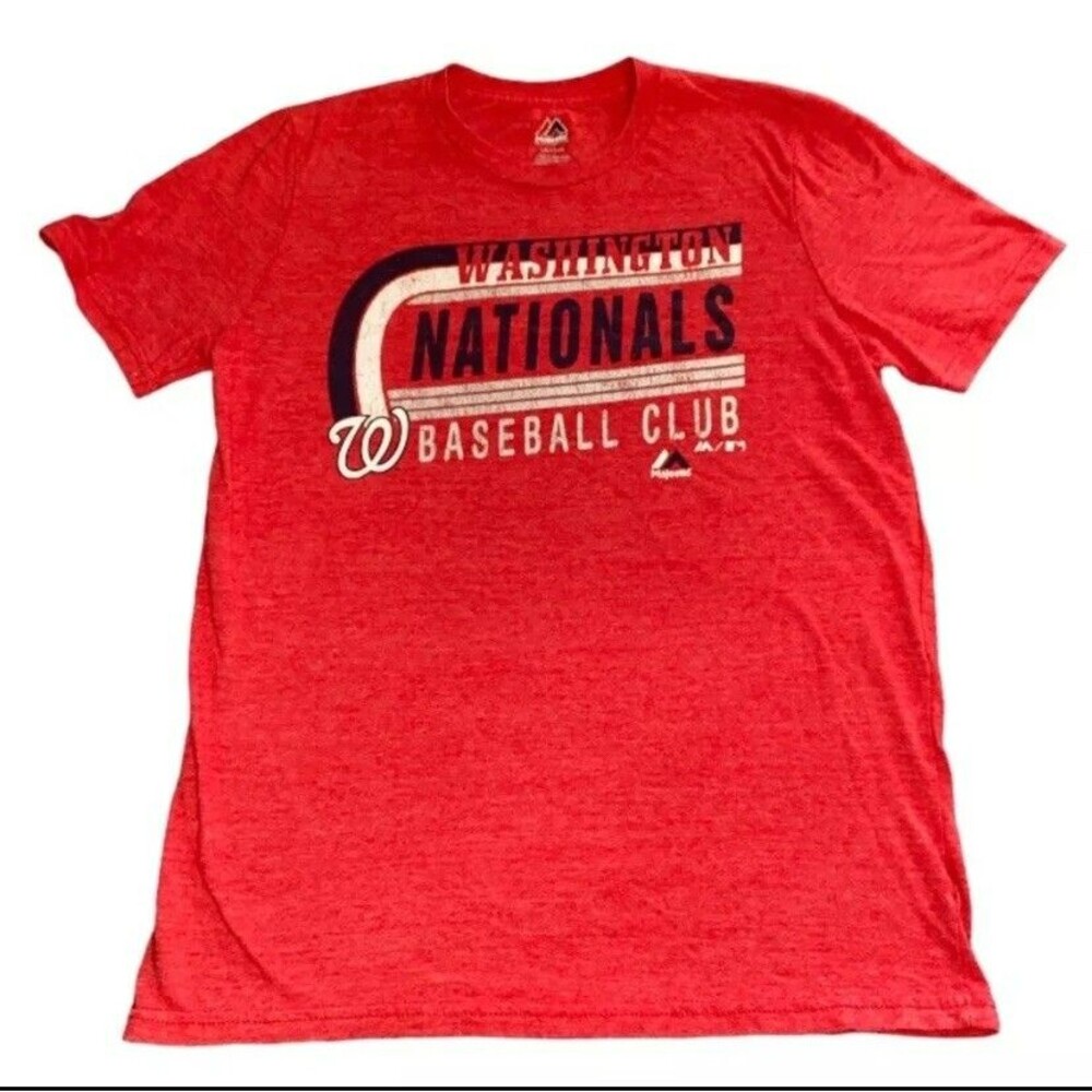 Washington Nationals Boys Large Red T-Shirt Majestic MLB Baseball Shirt Fan